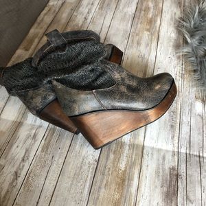 Bed Stu slouchy sweater boots, size 8.5